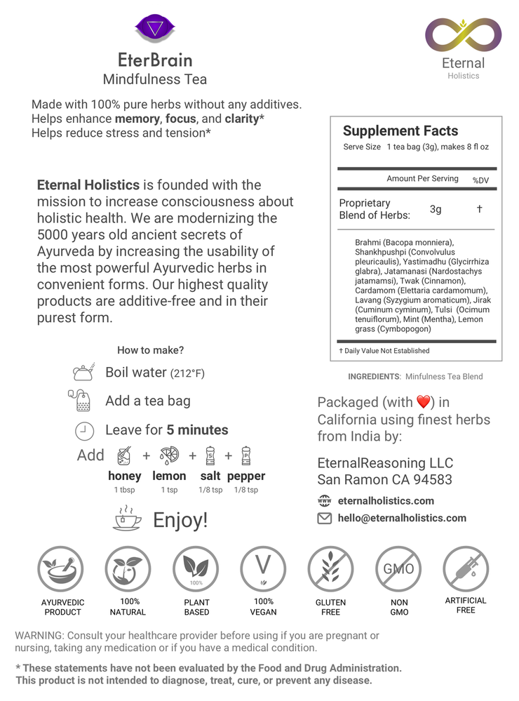 EterBrain - Ayurvedic Mindfulness Tea